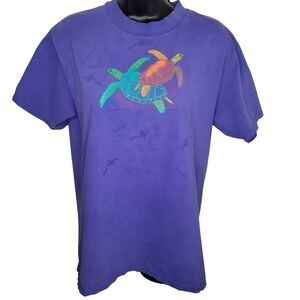 Nancy Lenches Sea Turtles & Orca t-shirt size Medium